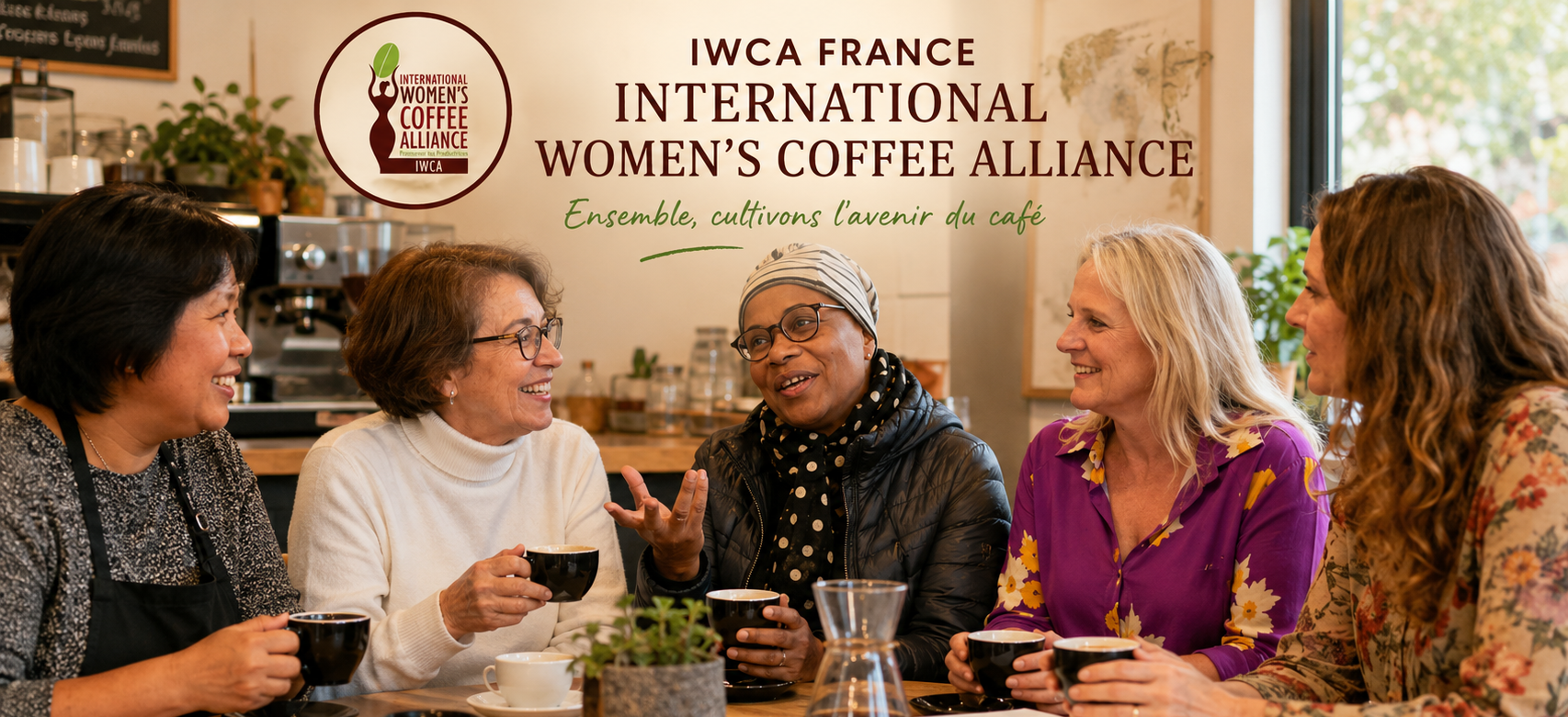 Femmes réunies autour d’un café dans un lieu chaleureux